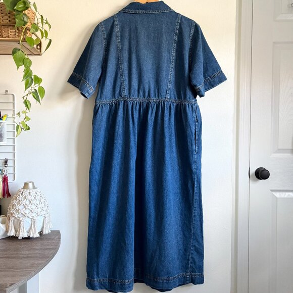 Aligne Effy Tie Front Denim Midi Dress NEW - Picture 4 of 7